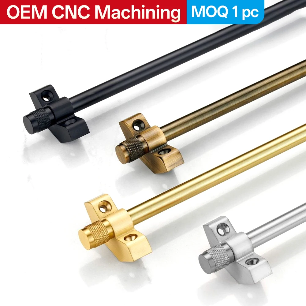 Custom black luxury solid brass knurled stair rail lever copper rod for easy carpet installation cnc machining
Custom black luxury solid brass knurled stair rail lever copper rod for easy carpet installation cnc machining