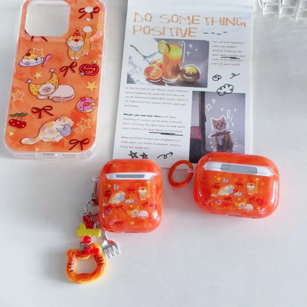 Cute creative kitten headphone protective case for AirPods 2 3 4 Pro 2 3 fashion cute new shockproof protective cover with charm
Cute creative kitten headphone protective case for AirPods 2 3 4 Pro 2 3 fashion cute new shockproof protective cover with charm