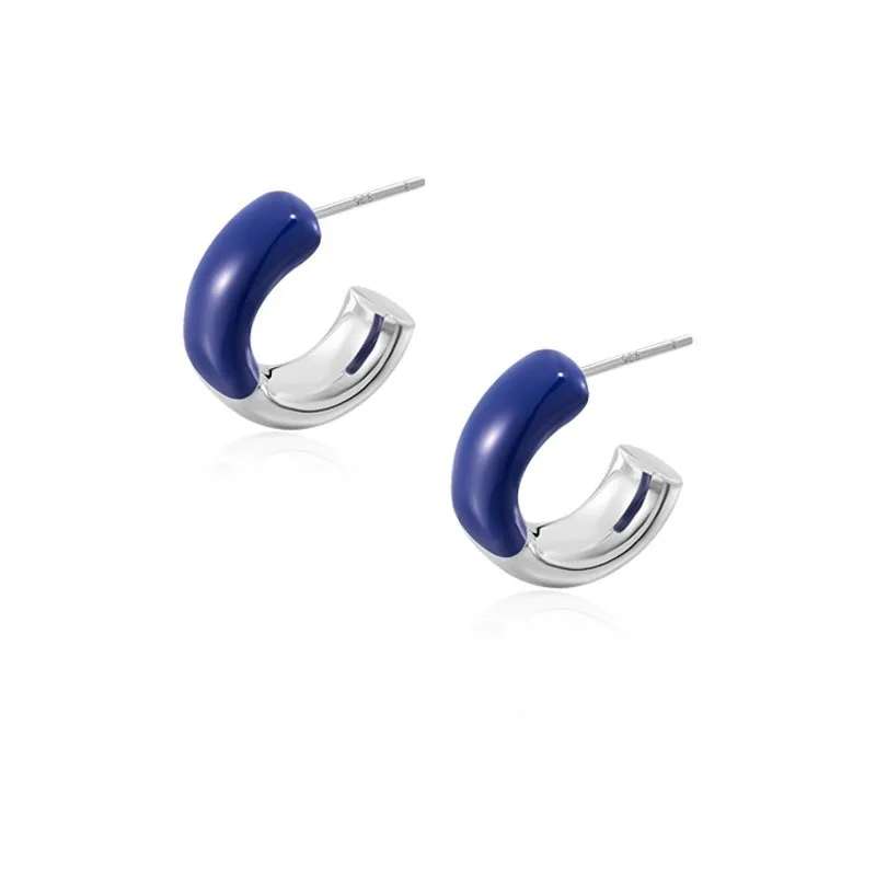 Серьги из стерлингового серебра 925 пробы с синей эмалью, летние минималистичные уникальные изящные украшения для женщин, подарок
Серьги из стерлингового серебра 925 пробы с синей эмалью, летние минималистичные уникальные изящные украшения для женщин, подарок