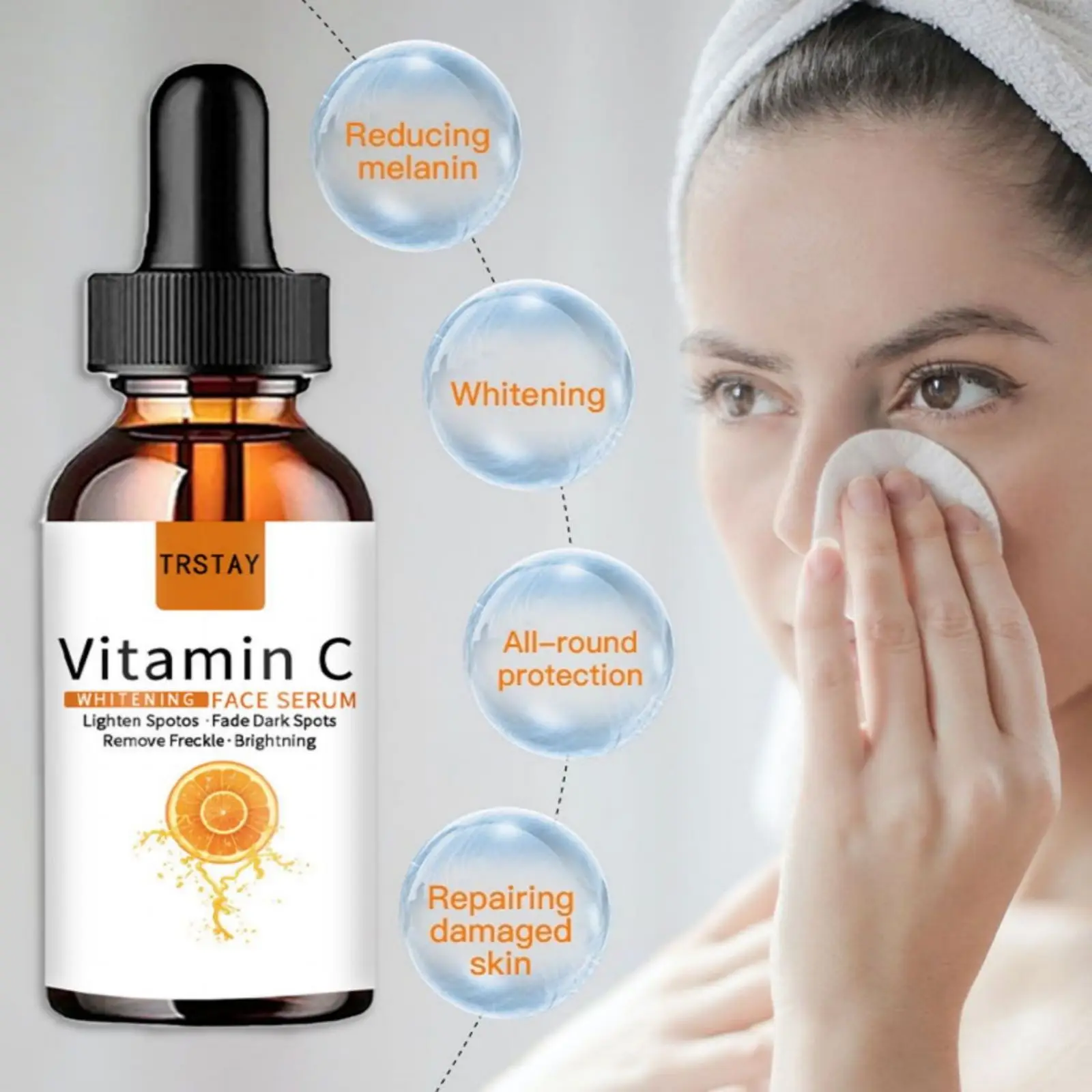 TRSTAY Vitamin C Fade fine lines Firming Face Serum Moisturizing Brightning Hyaluronic Acid Facial Serum Shrink Pores Skin Care
TRSTAY Vitamin C Fade fine lines Firming Face Serum Moisturizing Brightning Hyaluronic Acid Facial Serum Shrink Pores Skin Care