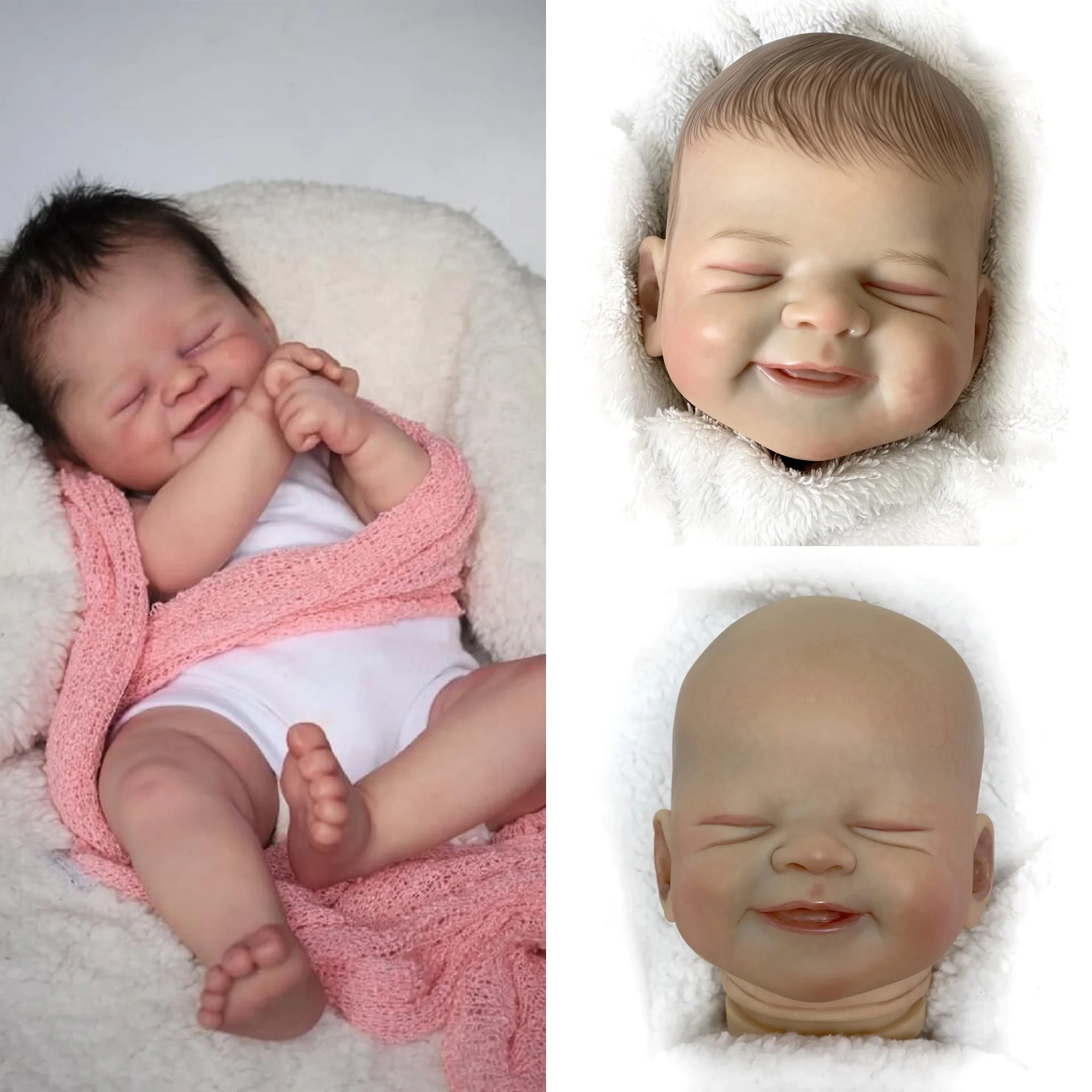 20 Inch Alisha Bebé Reborn Doll Kits Smile Sleeping Soft Vinyl Reborn Doll Kit Reborn Sin Pintar Semi-Finished
20 Inch Alisha Bebé Reborn Doll Kits Smile Sleeping Soft Vinyl Reborn Doll Kit Reborn Sin Pintar Semi-Finished