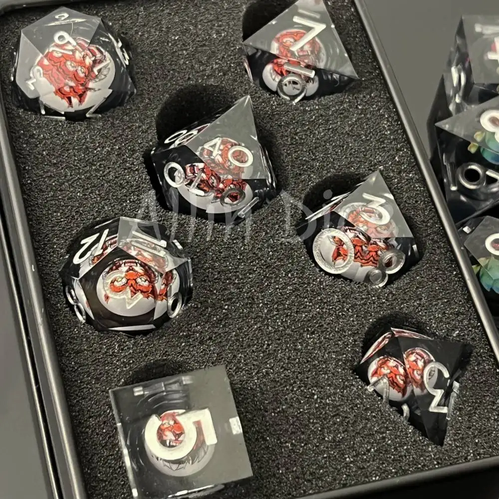 Tiger RPG Dice kit 7pcs Polyhedral Resin Edge Dice Set for Dungeons and Dragons DND games D&D dice set
Tiger RPG Dice kit 7pcs Polyhedral Resin Edge Dice Set for Dungeons and Dragons DND games D&D dice set