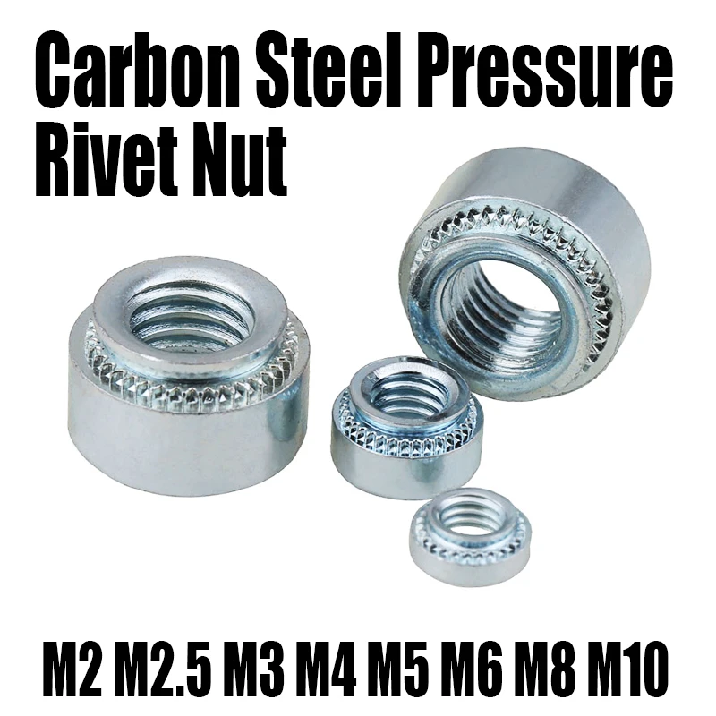 10PCS M2 M2.5 M3 M4 M5 M6 M8 M10 Zinc Plated Carbon Steel Pressure Rivet Nut Press Nut Self-Clinching Nut Hardware Fastener
10PCS M2 M2.5 M3 M4 M5 M6 M8 M10 Zinc Plated Carbon Steel Pressure Rivet Nut Press Nut Self-Clinching Nut Hardware Fastener