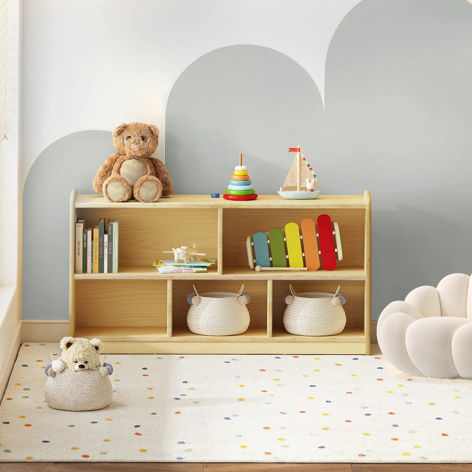 2-Tier Wood Montessori Cabinet for Kids,Toddler Room Book Shelves Toy Organizers and Storage,Small Book Shelf Storage for Baby
2-Tier Wood Montessori Cabinet for Kids,Toddler Room Book Shelves Toy Organizers and Storage,Small Book Shelf Storage for Baby