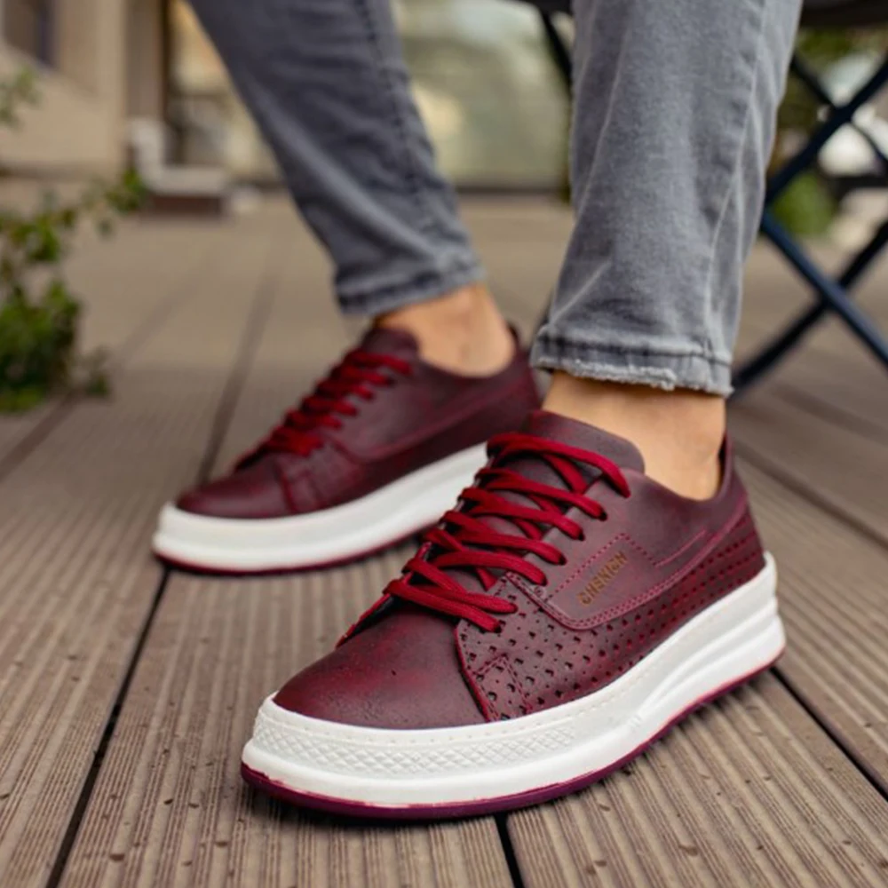 FOH Store Sneakers for Men Women BURGUNDY Artificial Leather 2023 Spring Autumn Casual Lace Up Fashion Shoes High Base Sport Comfortable Light Vulcanized Daily Original Odorless Orthopedic Suits Office Wedding 043
FOH Store Sneakers for Men Women BURGUNDY Artificial Leather 2023 Spring Autumn Casual Lace Up Fashion Shoes High Base Sport Comfortable Light Vulcanized Daily Original Odorless Orthopedic Suits Office Wedding 043
