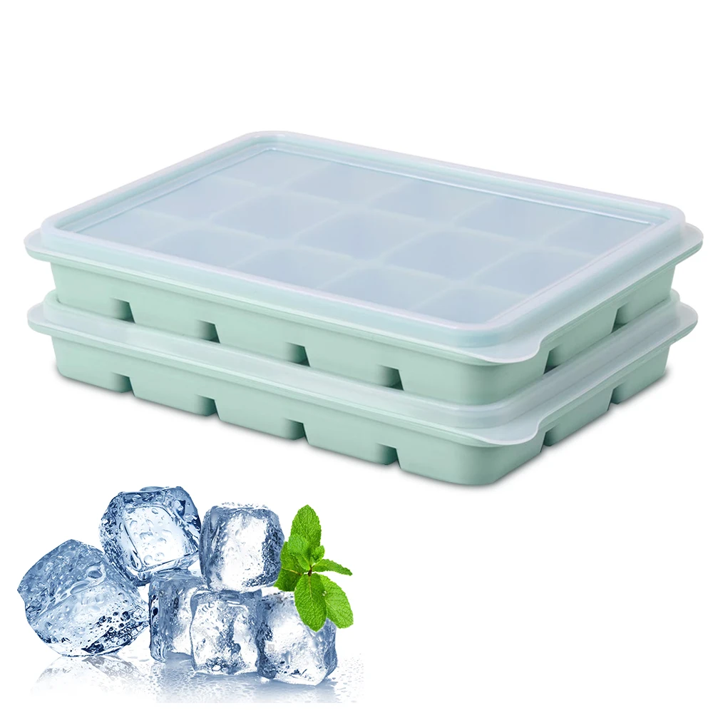 Ice Cube Tray, Ice Tray, Silicone Square Ice Cube Molds, Easy Release 15 Flexible Silicone Ice Cube Molds With Removable Lid, Fo
Ice Cube Tray, Ice Tray, Silicone Square Ice Cube Molds, Easy Release 15 Flexible Silicone Ice Cube Molds With Removable Lid, Fo