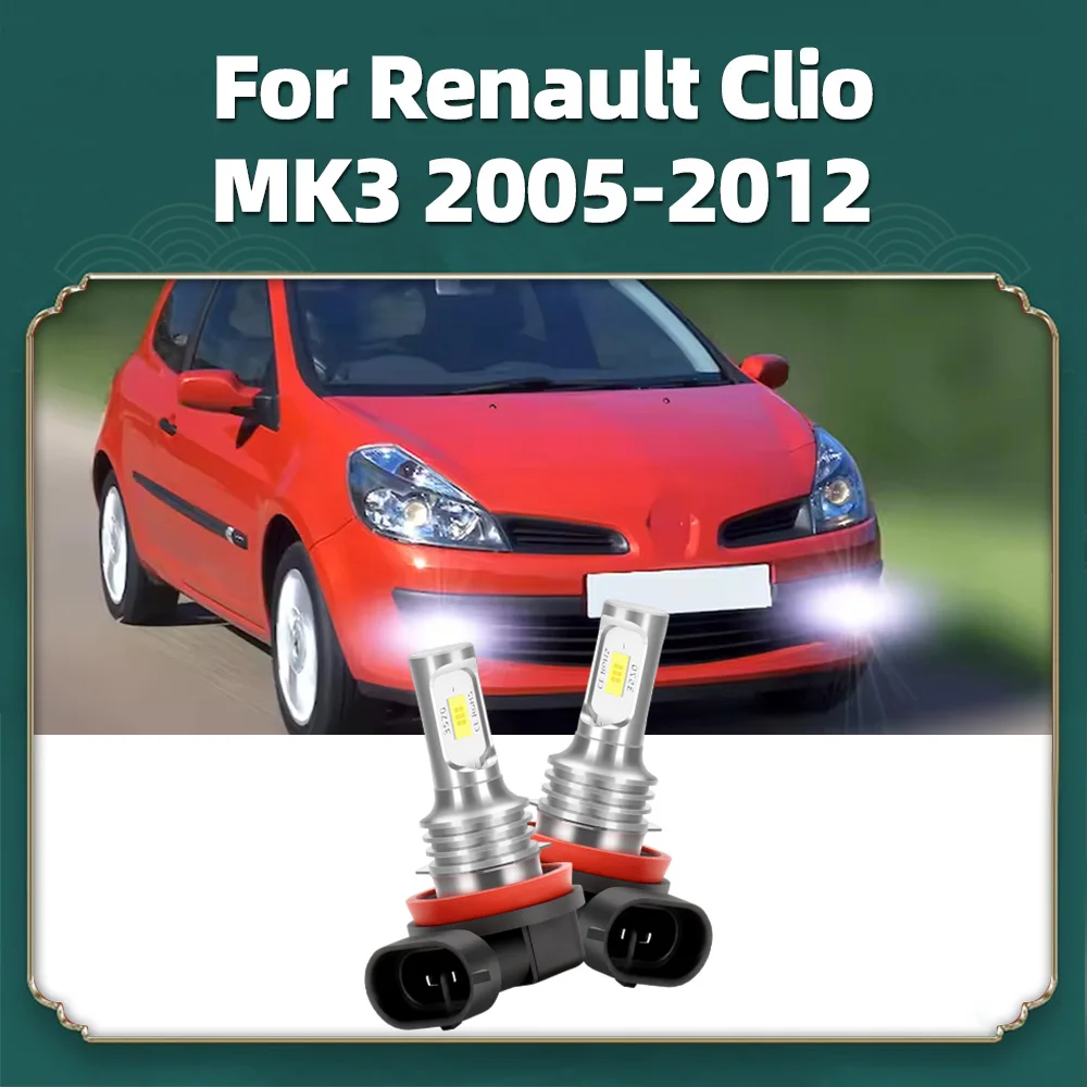 2Pcs Led Car Fog Lamp For Renault Clio MK3 2005 2006 2007 2008 2009 2010 2011 2012 Auto LED Front Fog Light Bulb Canbus
2Pcs Led Car Fog Lamp For Renault Clio MK3 2005 2006 2007 2008 2009 2010 2011 2012 Auto LED Front Fog Light Bulb Canbus
