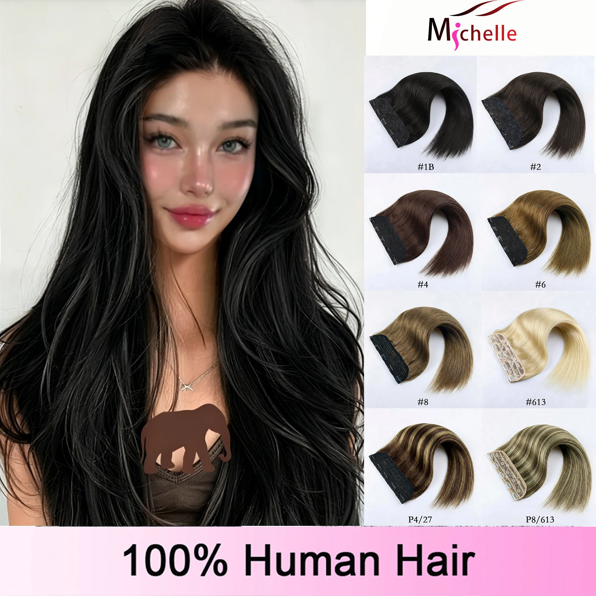 Natural Black One Piece Clip in Hair Extensions Straight 3/4 Full Head One Piece 5 Clips Clip in Hair Extensions 100G Soft Hair
Natural Black One Piece Clip in Hair Extensions Straight 3/4 Full Head One Piece 5 Clips Clip in Hair Extensions 100G Soft Hair