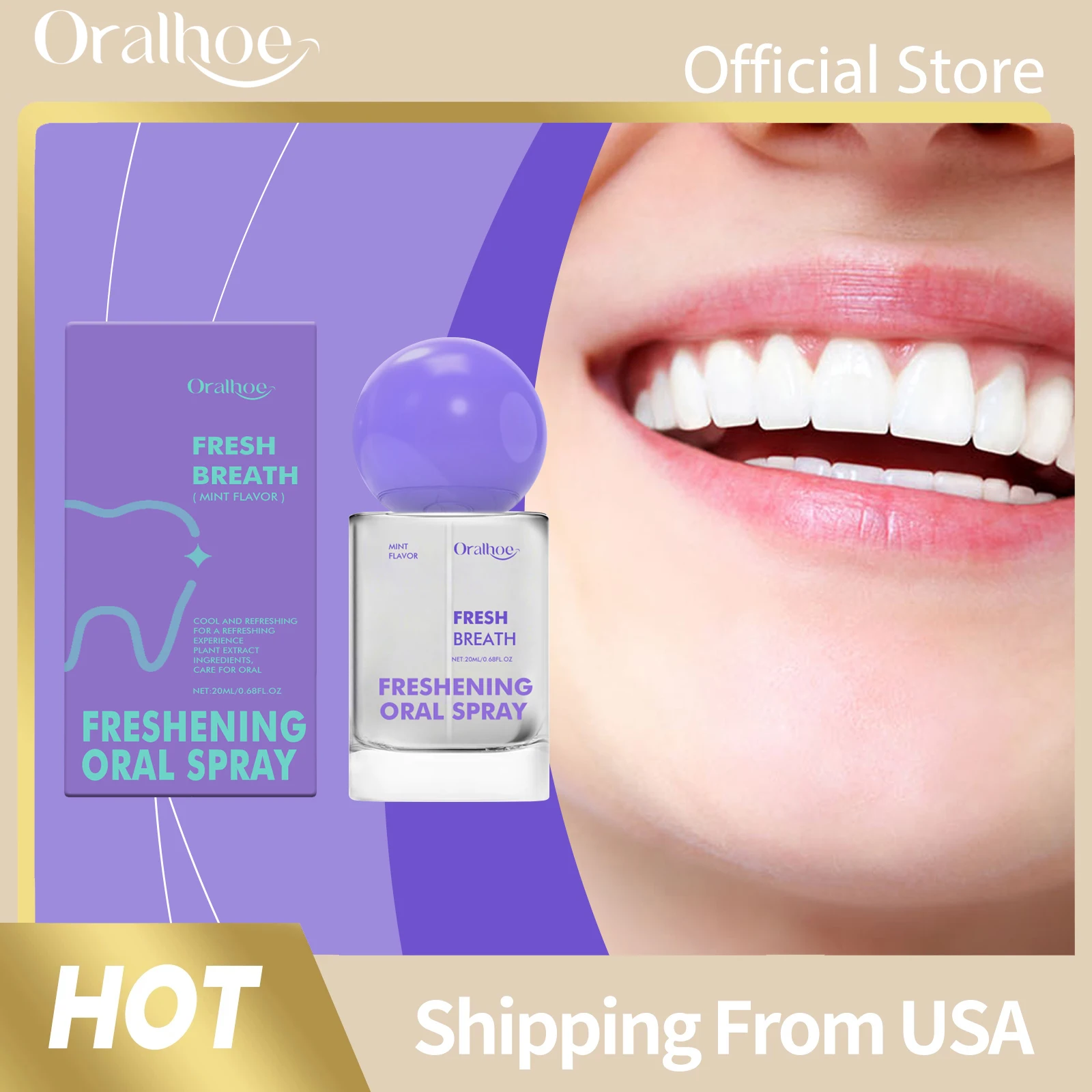 Mint Flavor Oral Spray Long-Lasting Freshness Bad Oral Odor Removal Teeth Cleaning Travel-Sized Portable Mouth Breath Freshener
Mint Flavor Oral Spray Long-Lasting Freshness Bad Oral Odor Removal Teeth Cleaning Travel-Sized Portable Mouth Breath Freshener