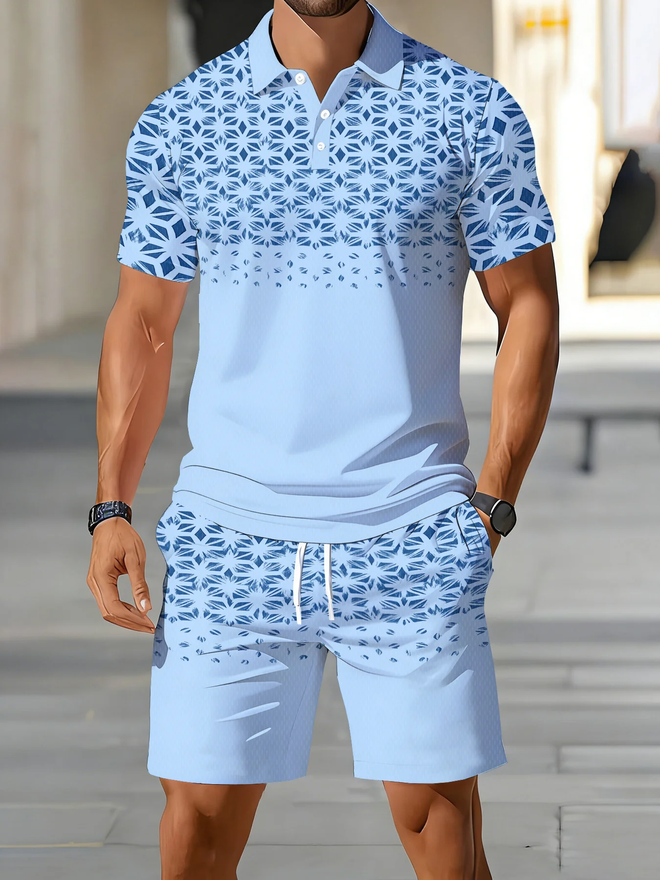 Cloths Digital Print Polo Shirt Short Sleeve Top and Shorts 2pcs Set Summer Casual Fashion Streetwear Shipping Free Clothes
Cloths Digital Print Polo Shirt Short Sleeve Top and Shorts 2pcs Set Summer Casual Fashion Streetwear Shipping Free Clothes