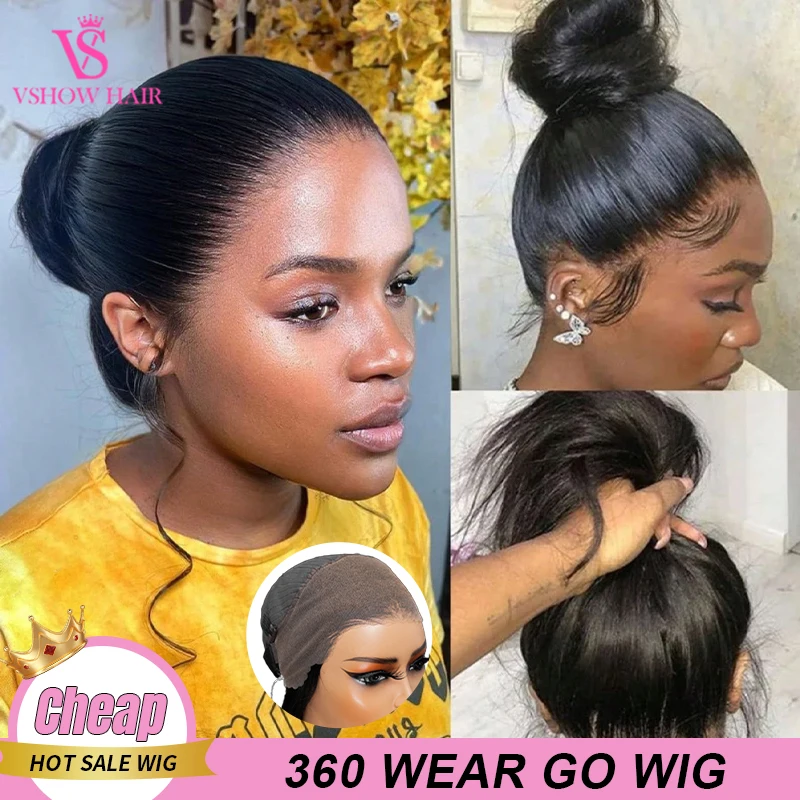 VSHOW 360 Glueless Wig Straight Human Hair Pre Cut Full HD Transparent Lace Front Wear go Wigs With Invisi Drawstring
VSHOW 360 Glueless Wig Straight Human Hair Pre Cut Full HD Transparent Lace Front Wear go Wigs With Invisi Drawstring