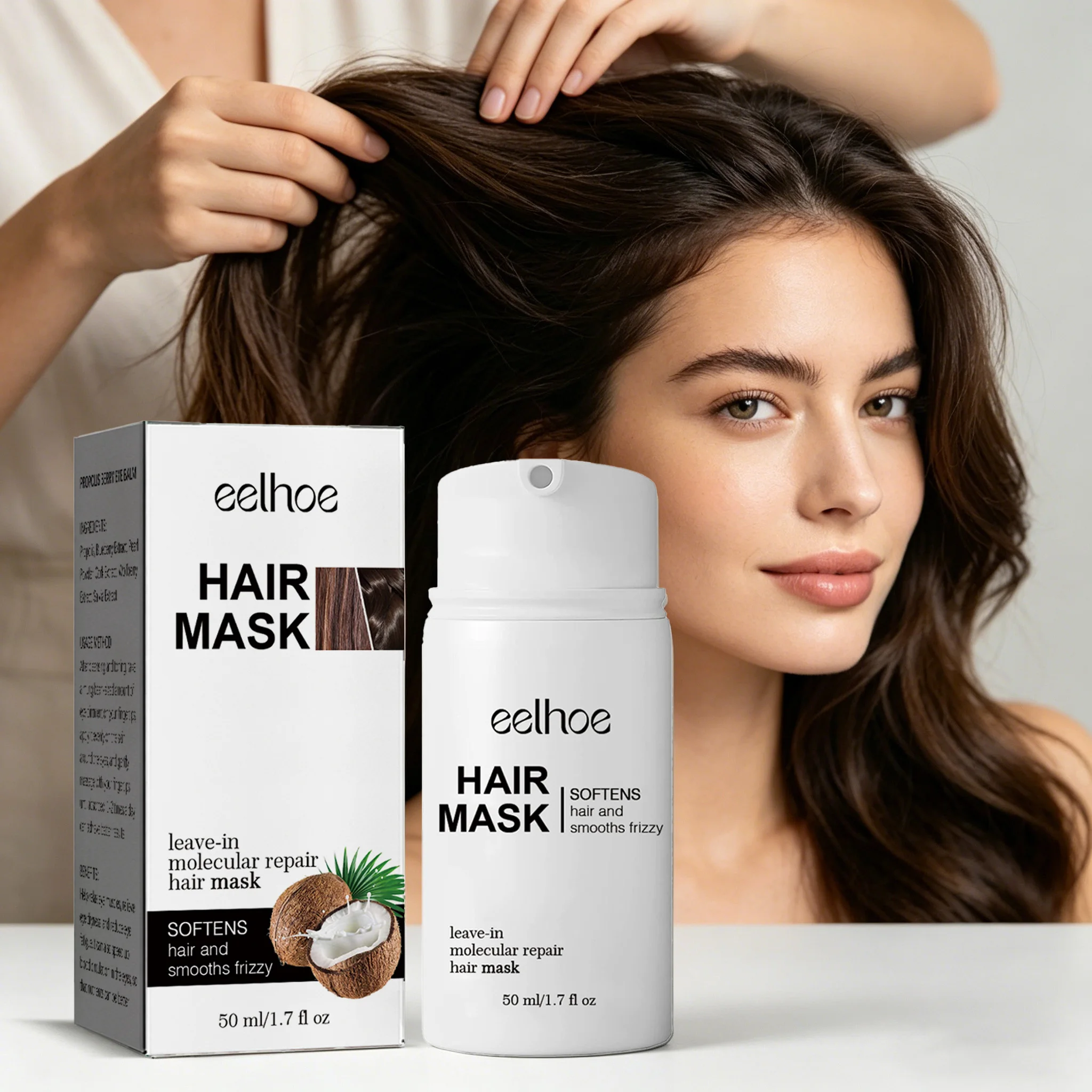 50ML Coconut Hair Mask Repairing Damaged Hair Deep Moisturizing Reduce Frizzing Enhance Smooth Improve Hair Texture Hair Mask
50ML Coconut Hair Mask Repairing Damaged Hair Deep Moisturizing Reduce Frizzing Enhance Smooth Improve Hair Texture Hair Mask