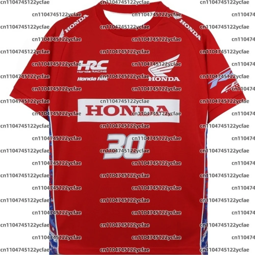 Летняя футболка с короткими рукавами Honda HRC Racing Team, дышащая, впитывающая пот, удобный топ для мотоцикла и велоспорта для мужчин 
Летняя футболка с короткими рукавами Honda HRC Racing Team, дышащая, впитывающая пот, удобный топ для мотоцикла и велоспорта для мужчин