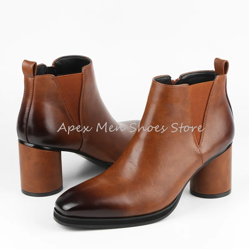 Men's Genuine Leather Round Toe Side Zipper Short Boots 2024 New Versatile High Heel Ankle Boots Cowhide Anti Slip Shoes
Men's Genuine Leather Round Toe Side Zipper Short Boots 2024 New Versatile High Heel Ankle Boots Cowhide Anti Slip Shoes