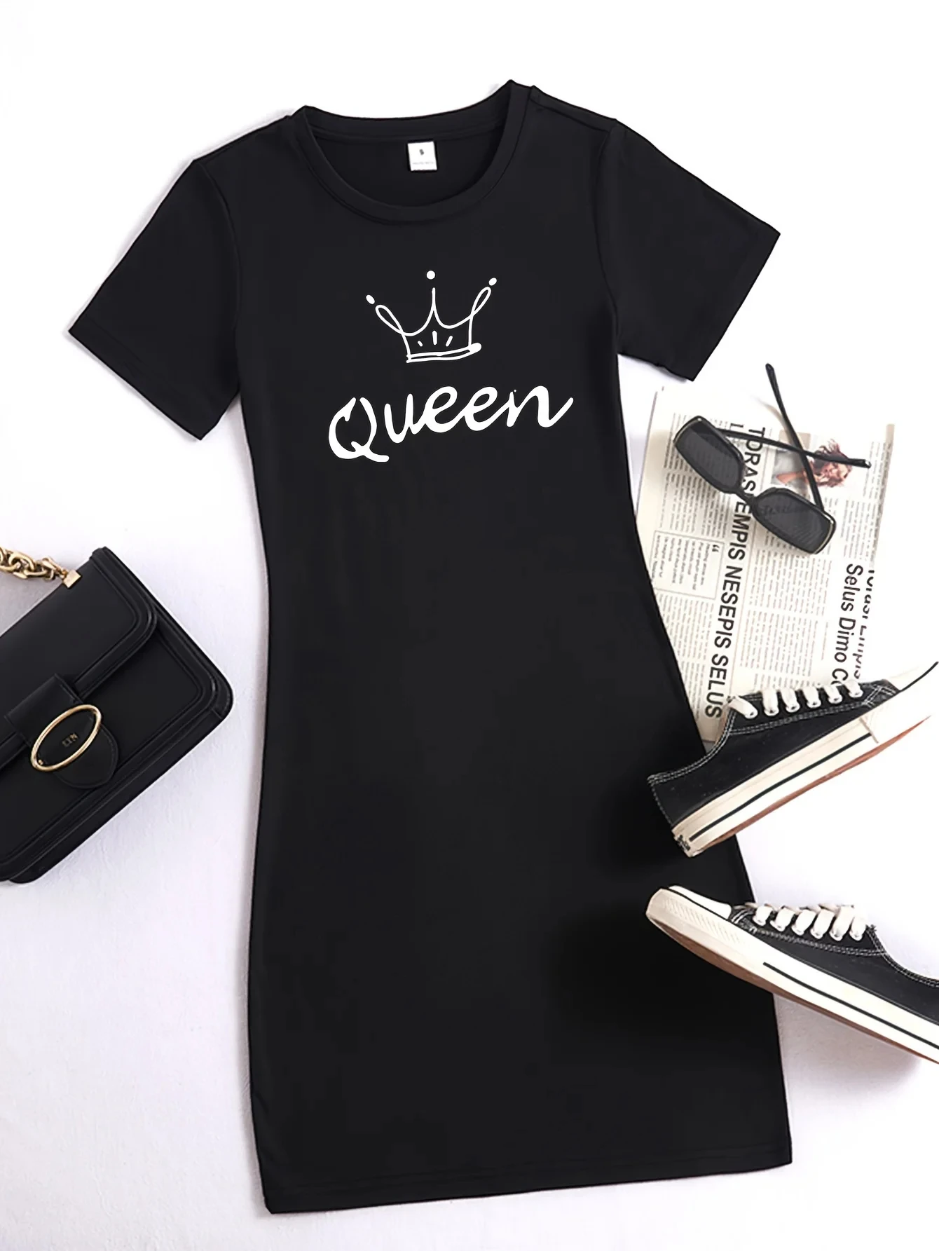 2024 Plus Size Summer Queen Print Casual Loungewear Tee Women's Nightgowns Homewear Outdoor Knee-length Dresses Girls Dresses
2024 Plus Size Summer Queen Print Casual Loungewear Tee Women's Nightgowns Homewear Outdoor Knee-length Dresses Girls Dresses
