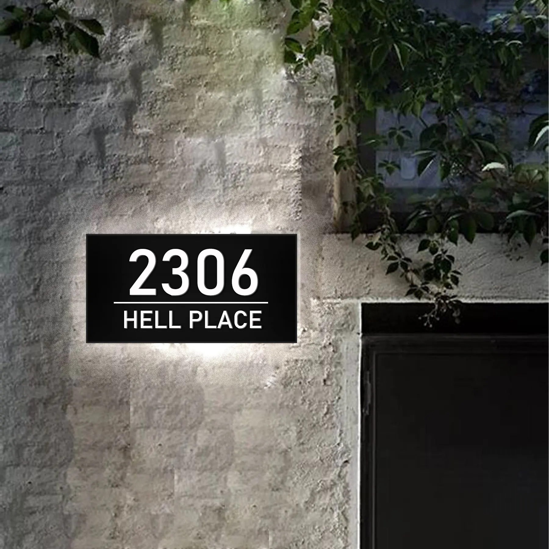 Modern Backlit House Number Sign Custom LED Illuminated Address Plate Lighted Street Name Sign with Metal Acrylic Finish Sign
Modern Backlit House Number Sign Custom LED Illuminated Address Plate Lighted Street Name Sign with Metal Acrylic Finish Sign