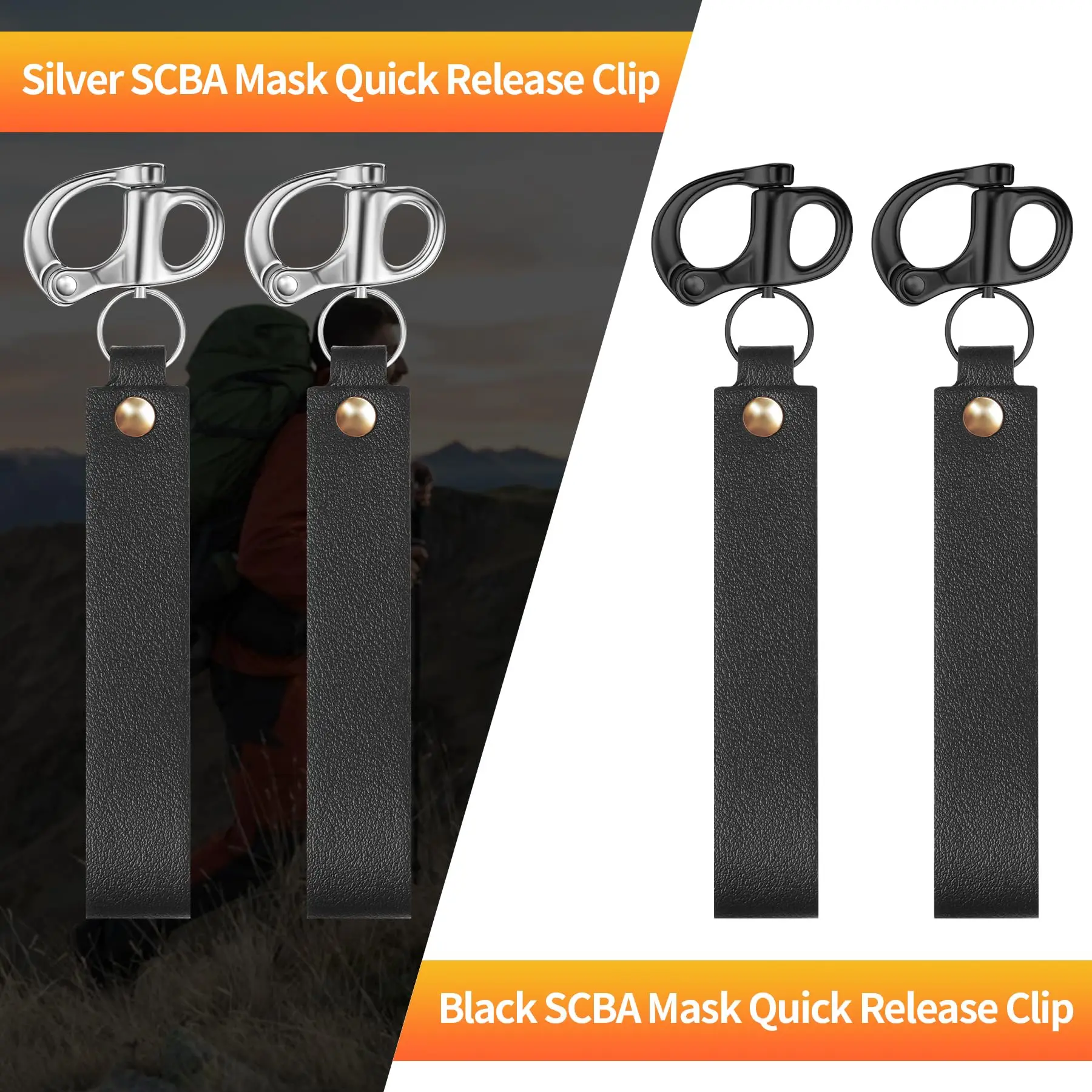 SCBA Mask Quick Release Clip Retractable Bow Hoist Shackle with Leather Handle Stainless Steel for Firefighter Gear, Rescue
SCBA Mask Quick Release Clip Retractable Bow Hoist Shackle with Leather Handle Stainless Steel for Firefighter Gear, Rescue