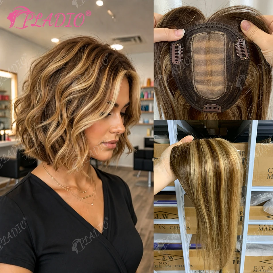 Hair Topper 10" 12" 14" Piece with Bangs Remy Human Hair Invisible Base Add Volume Covers Gray & Hides Part Line
Hair Topper 10" 12" 14" Piece with Bangs Remy Human Hair Invisible Base Add Volume Covers Gray & Hides Part Line