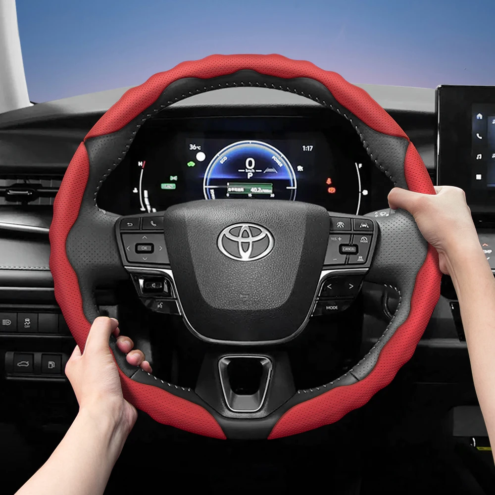 Suitable for TOYOTA Steering Wheel Cover Wave-Shaped Breathable Corolla RAV4 Hilux Camry Yaris Fortuner Land Cruiser Tacoma C-HR
Suitable for TOYOTA Steering Wheel Cover Wave-Shaped Breathable Corolla RAV4 Hilux Camry Yaris Fortuner Land Cruiser Tacoma C-HR