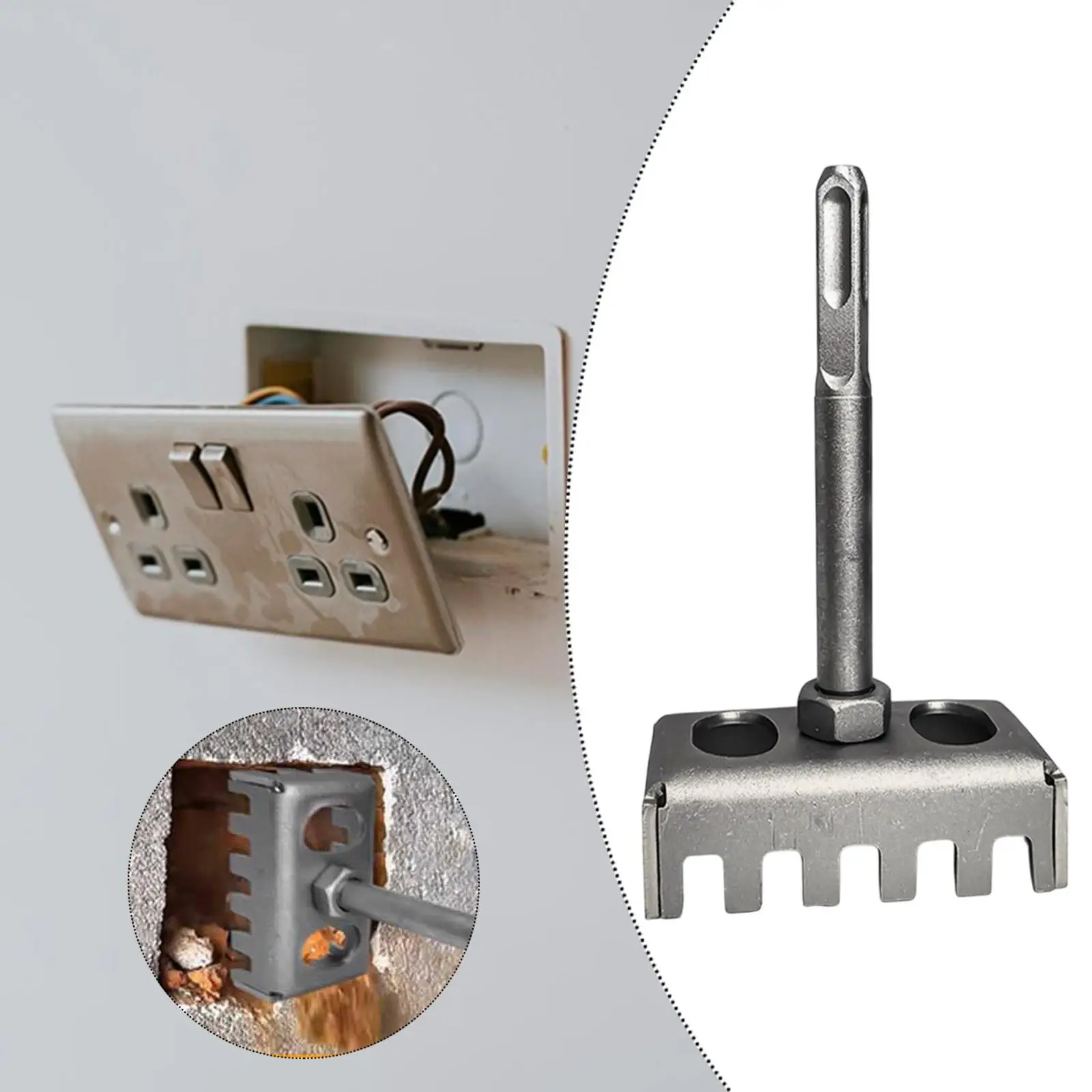 Square Slot Cutter Socket Punch Sturdy Easy to Use Professional Outlet Cutout Tool Socket Slot Cutter Carving for Wall Brick
Square Slot Cutter Socket Punch Sturdy Easy to Use Professional Outlet Cutout Tool Socket Slot Cutter Carving for Wall Brick