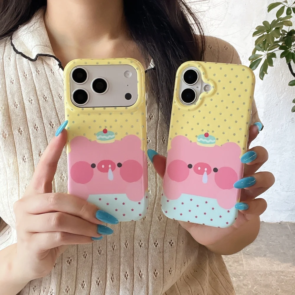 New Korea Ins Yellow Polka Dot Cartoon Pink Piggy Print Phone Case for iPhone 17 Pro Max 17 16 15 Pro Cute Shockproof Girly Case
New Korea Ins Yellow Polka Dot Cartoon Pink Piggy Print Phone Case for iPhone 17 Pro Max 17 16 15 Pro Cute Shockproof Girly Case