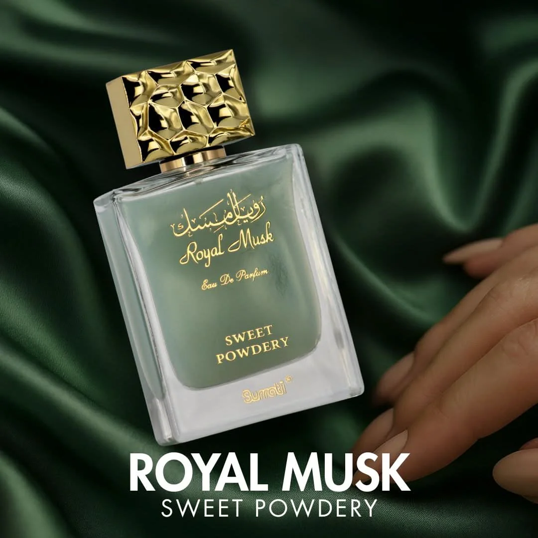 Sumrati Royal Musk Sweet Powdery Unisex Eau de Parfum, Soft Cozy Musk & Delicate Powdery Scent
Sumrati Royal Musk Sweet Powdery Unisex Eau de Parfum, Soft Cozy Musk & Delicate Powdery Scent