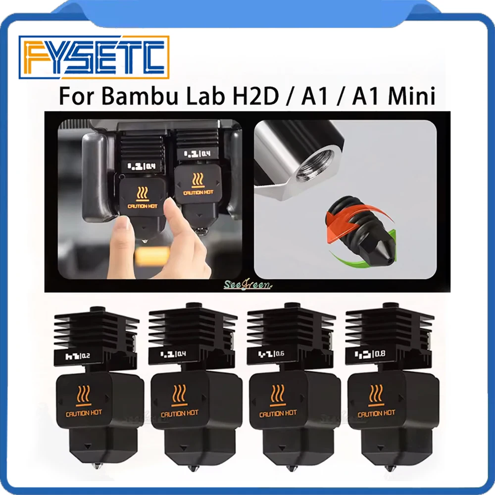 For Bambu H2D A1 / A1 mi General Purpose Hardened Steel Nozzles High Flow Integrated and Removable 0.2 0.4 0.6 0.8mm Nozzles
For Bambu H2D A1 / A1 mi General Purpose Hardened Steel Nozzles High Flow Integrated and Removable 0.2 0.4 0.6 0.8mm Nozzles