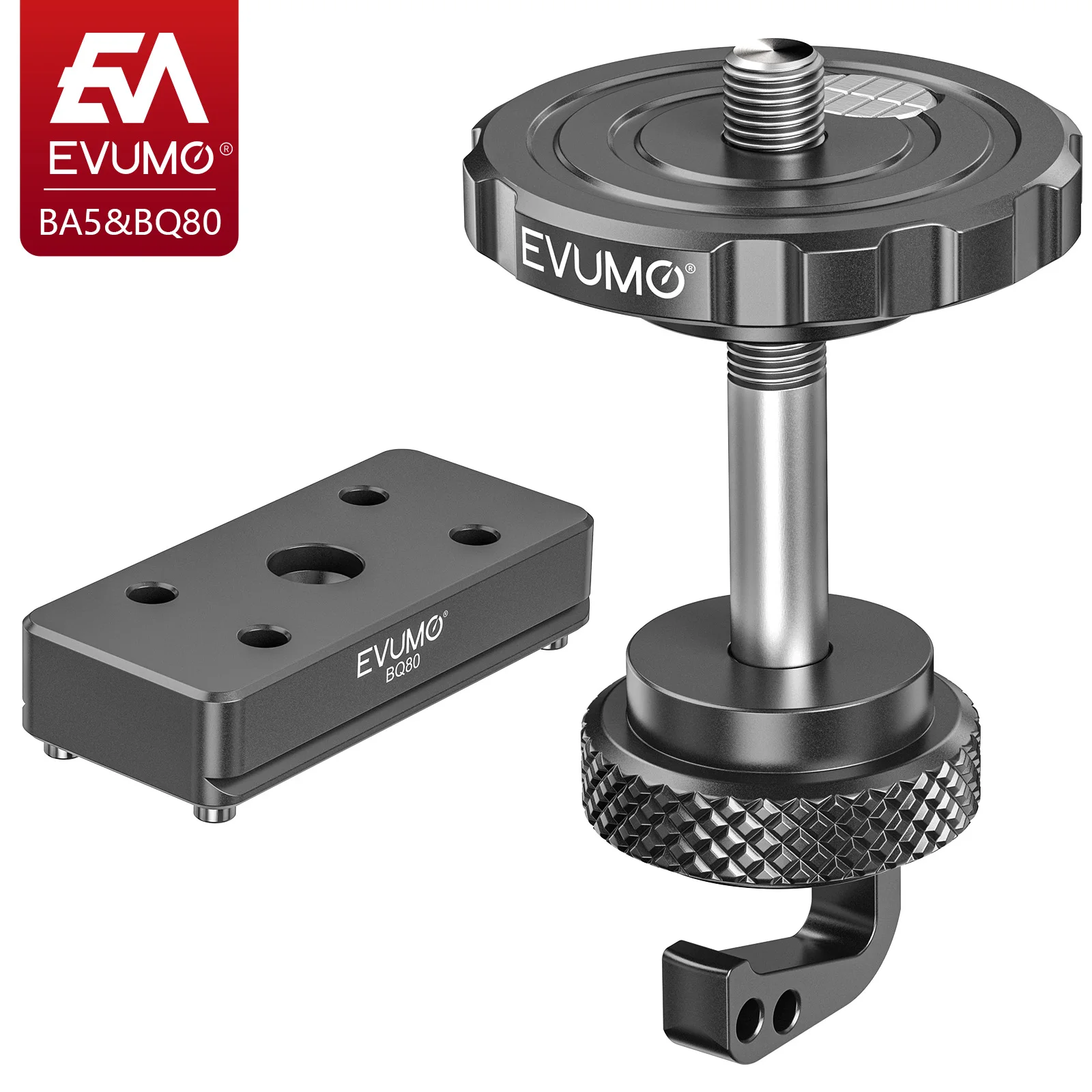EVUMO BA5/BQ80 Metal Adapter Arca Plate for BOG DeathGrip Tripod 3/8" Converter Safety Stop Screws Excl. Infinite Model Newest
EVUMO BA5/BQ80 Metal Adapter Arca Plate for BOG DeathGrip Tripod 3/8" Converter Safety Stop Screws Excl. Infinite Model Newest