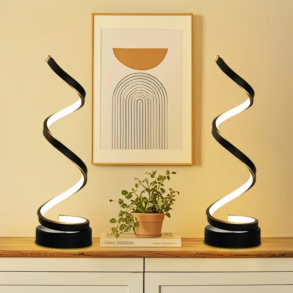 Creative Spiral LED Night Light USB Plug in Spiral Table Lamp Dimmable 3 Colors Bedside Light for Desktop Office Bedroom Decor
Creative Spiral LED Night Light USB Plug in Spiral Table Lamp Dimmable 3 Colors Bedside Light for Desktop Office Bedroom Decor