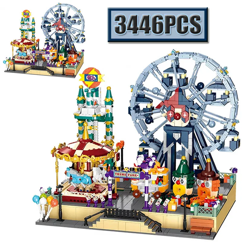 3446PCS Ferris Wheel Building Block Set Urban Street View Amusement Park RC Bluetooth Model Kit Merry-Go-Round Puzzle Toy
3446PCS Ferris Wheel Building Block Set Urban Street View Amusement Park RC Bluetooth Model Kit Merry-Go-Round Puzzle Toy