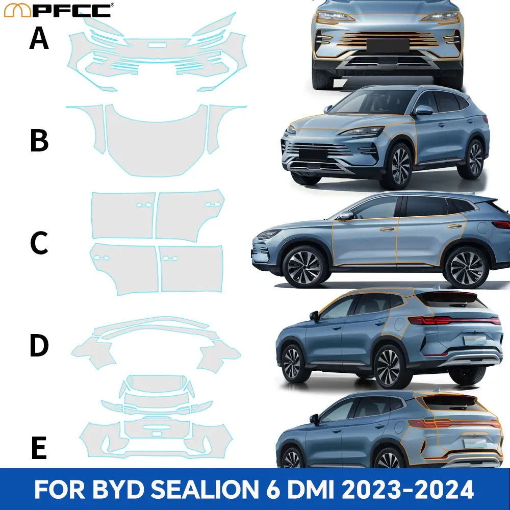 For BYD SEALION 6 DMI 2023 2024 Car Paint Protection Film TPU Pre-cut Anti-scratch Body Sticker Repair Bra Kit Transparent Film
For BYD SEALION 6 DMI 2023 2024 Car Paint Protection Film TPU Pre-cut Anti-scratch Body Sticker Repair Bra Kit Transparent Film