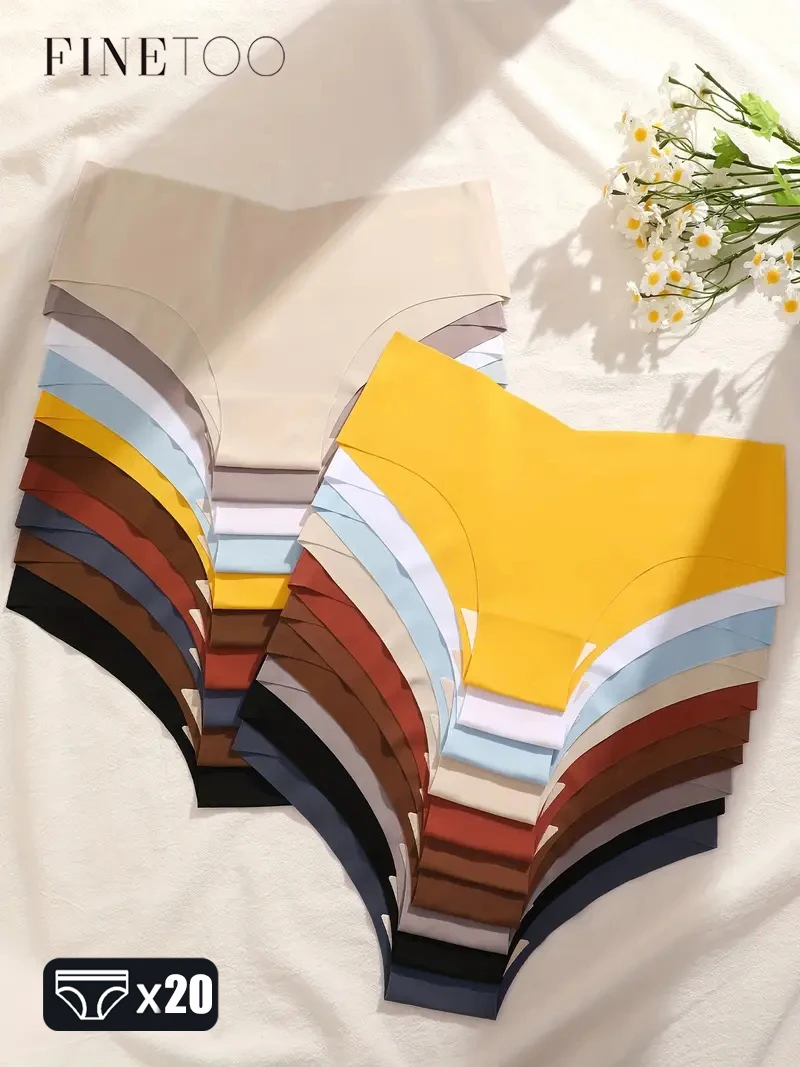 20pcs Women's Seamless Panties Comfortable V-Waist Underwear Sexy Ice Silk Solid Briefs Female Low Waist Invisible Lingerie S-XL
20pcs Women's Seamless Panties Comfortable V-Waist Underwear Sexy Ice Silk Solid Briefs Female Low Waist Invisible Lingerie S-XL
