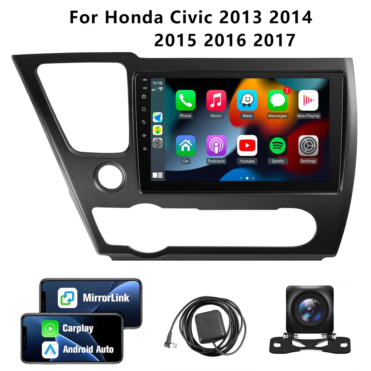 9" Wireless Car Radio for Honda Civic 2013-2017 CarPlay Android Auto Touch Screen Car Stereo with Backup Camera GPS WIFI 2G+32G
9" Wireless Car Radio for Honda Civic 2013-2017 CarPlay Android Auto Touch Screen Car Stereo with Backup Camera GPS WIFI 2G+32G