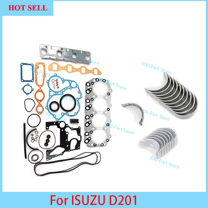 D201 For ISUZU Full Gasket Kit Set Main Connecting Rod Bearing Thrust Ring 88*2+2+2 Engine Overhaul Rebuild Kit 88*2+2+2+4mm
D201 For ISUZU Full Gasket Kit Set Main Connecting Rod Bearing Thrust Ring 88*2+2+2 Engine Overhaul Rebuild Kit 88*2+2+2+4mm