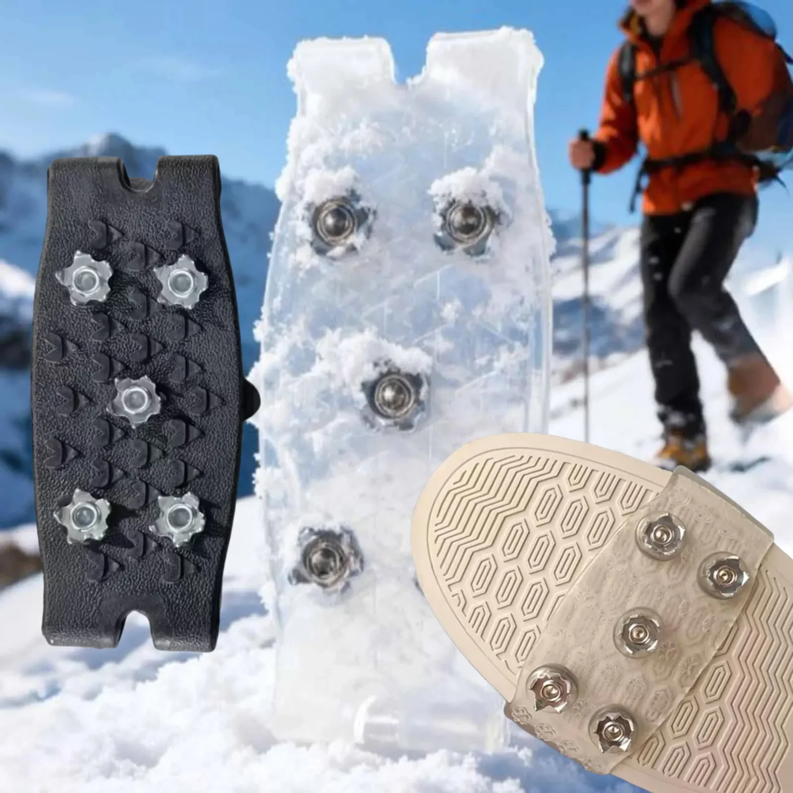 1 Pair Climbing Ice Spikes Grips Crampon 5 Claw Anti Slip Anti Skid Shoe Cover for Winter Mountaineering Skiing Outdoor Climbing
1 Pair Climbing Ice Spikes Grips Crampon 5 Claw Anti Slip Anti Skid Shoe Cover for Winter Mountaineering Skiing Outdoor Climbing