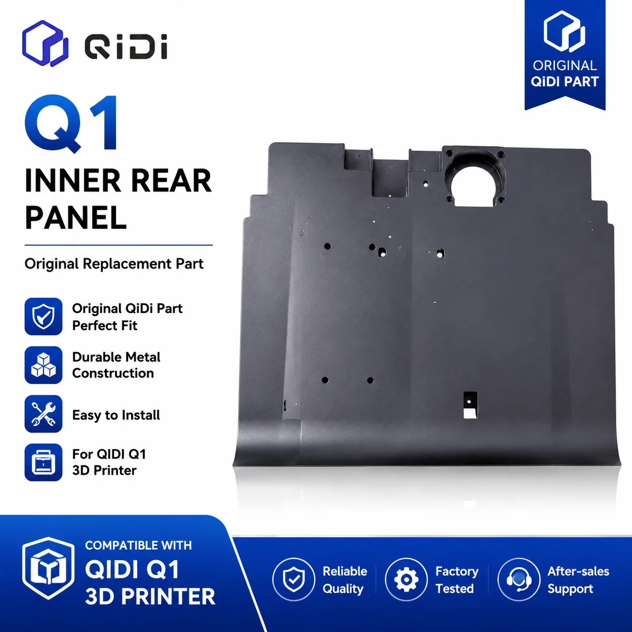 QIDI Q1 Inner Rear Panel Original Replacement Back Cover Plate Spare Part for QIDI Q1 3D Printer Repair
QIDI Q1 Inner Rear Panel Original Replacement Back Cover Plate Spare Part for QIDI Q1 3D Printer Repair