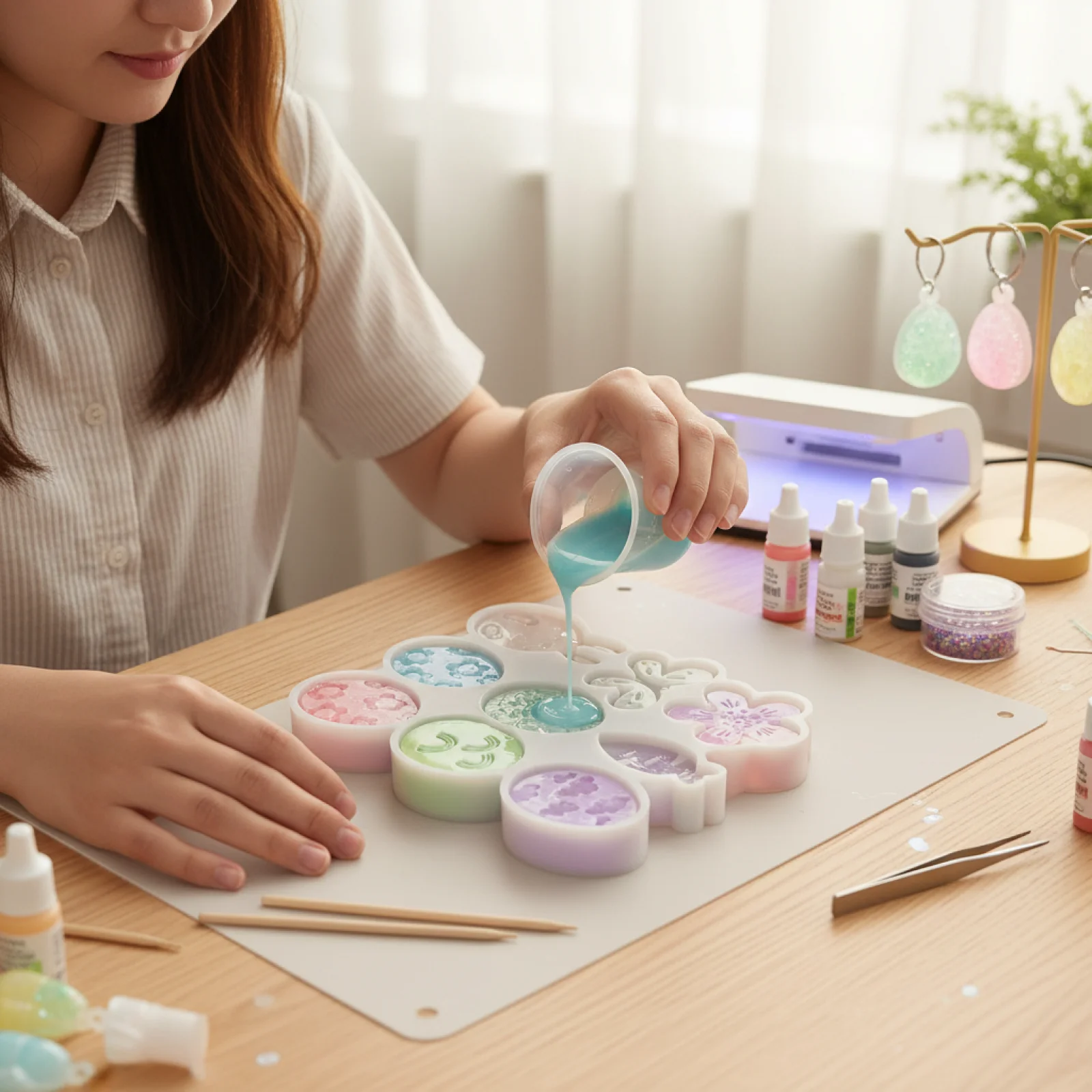 DIY Candle Making Tools Bunny Egg Flower Silicone Mould Easy Clean Soap Making Mould for Creative Candle Creations
DIY Candle Making Tools Bunny Egg Flower Silicone Mould Easy Clean Soap Making Mould for Creative Candle Creations