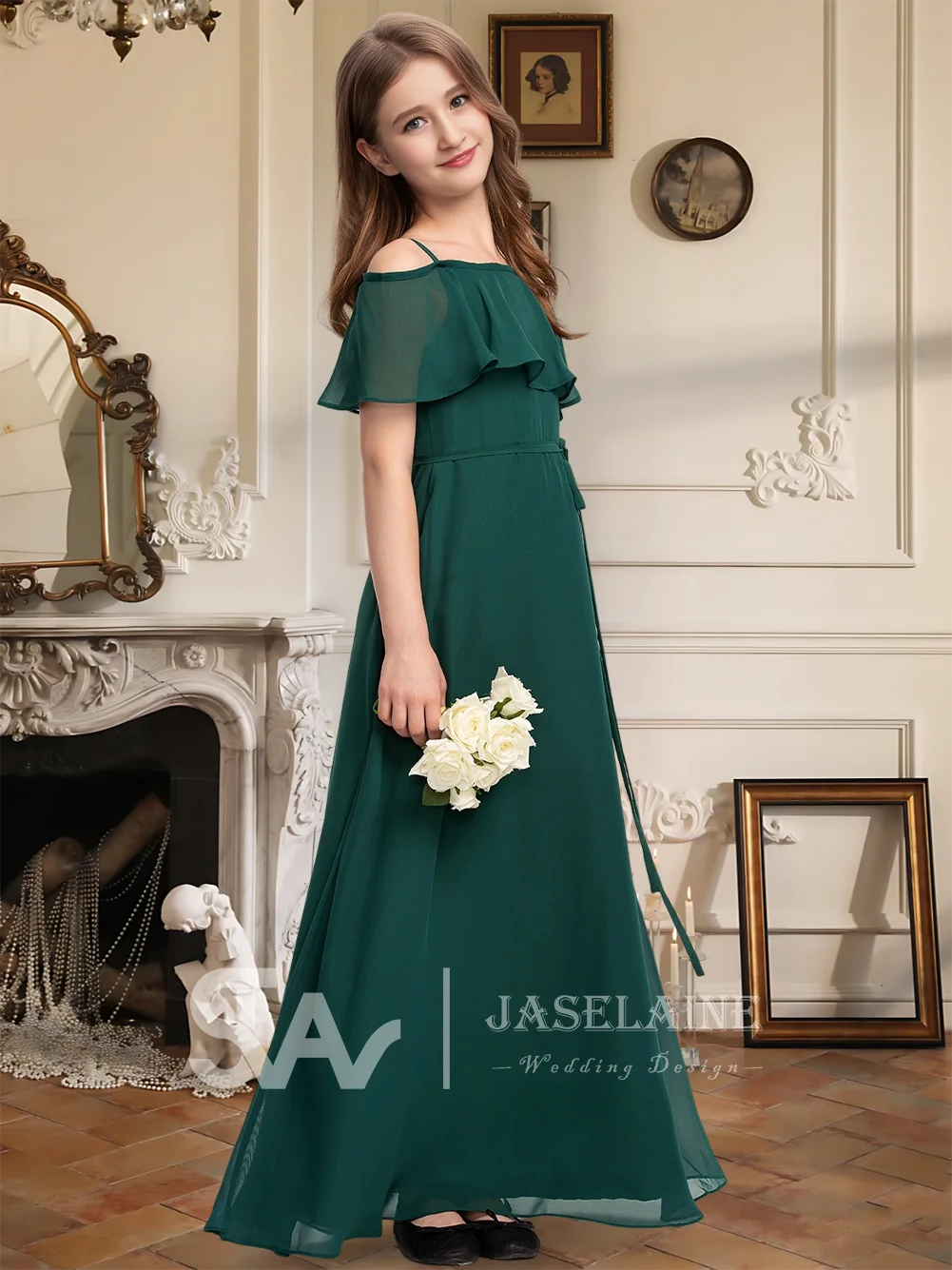 A A Line Off Shoulder Junior Bridesmaid Dress Flower Girl Dress Floor Length Chiffon Flutter Sleeve Bow Wedding Party Dresses
A A Line Off Shoulder Junior Bridesmaid Dress Flower Girl Dress Floor Length Chiffon Flutter Sleeve Bow Wedding Party Dresses