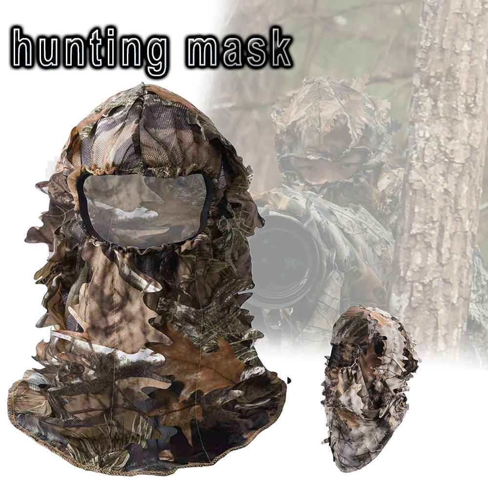 Tactical Camouflage Bionic Mask Breathable Mosquito-Proof Bird-Watching Headgear Night Fishing Hat for CS Hunting Photography
Tactical Camouflage Bionic Mask Breathable Mosquito-Proof Bird-Watching Headgear Night Fishing Hat for CS Hunting Photography