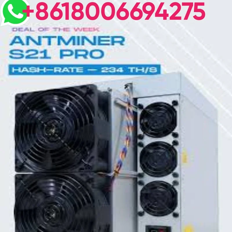 B. QUALITY Bitmain Antminer S21 Pro (234TH/s) 3510W ASIC Bitcoin(BTC) MINER. Poer Cord Included
B. QUALITY Bitmain Antminer S21 Pro (234TH/s) 3510W ASIC Bitcoin(BTC) MINER. Poer Cord Included