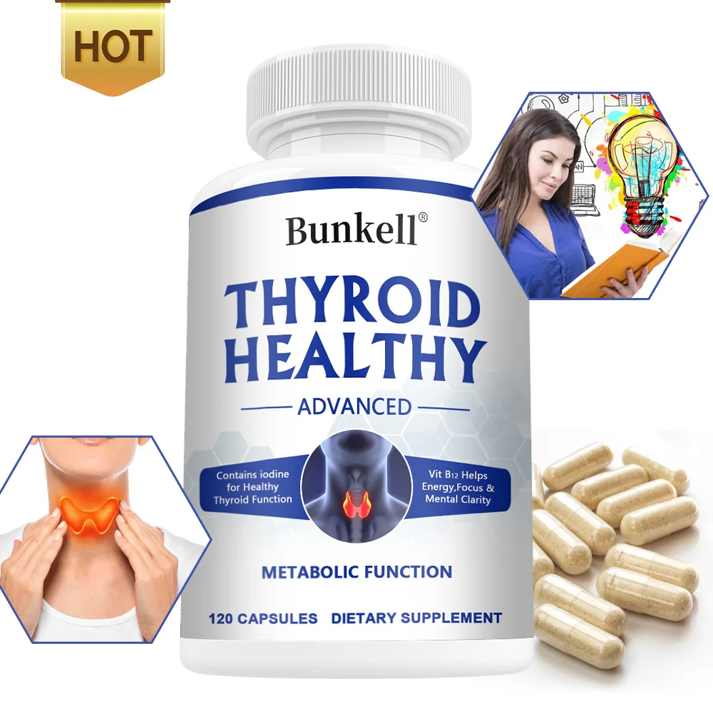 Thyroid Support Capsules with L-Tyrosine, Iodine, Zinc & Selenium, Support Metabolism, Energy, Focus & Cognitive Wellness
Thyroid Support Capsules with L-Tyrosine, Iodine, Zinc & Selenium, Support Metabolism, Energy, Focus & Cognitive Wellness