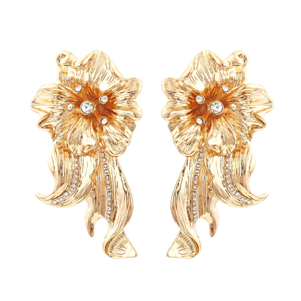 ZA New Vintage Gold Color Metal Flower Earrings Fashion Alloy Rhinestone Drop Dangle Earrings For Women Jewelry Accessories
ZA New Vintage Gold Color Metal Flower Earrings Fashion Alloy Rhinestone Drop Dangle Earrings For Women Jewelry Accessories