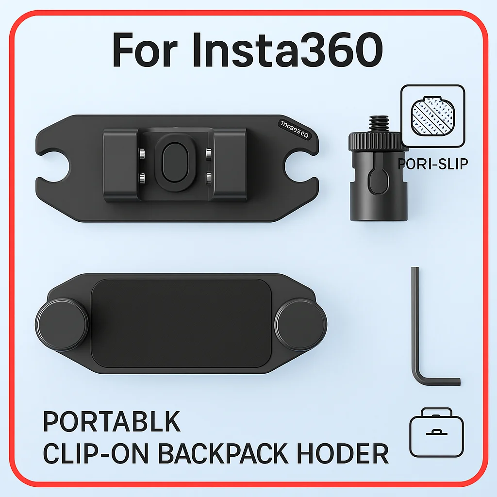 Портативный зажим для рюкзака для Insta360 X4/X5/GO 3 | Противоскользящее крепление для видеоблогов действия и приключений
Портативный зажим для рюкзака для Insta360 X4/X5/GO 3 | Противоскользящее крепление для видеоблогов действия и приключений