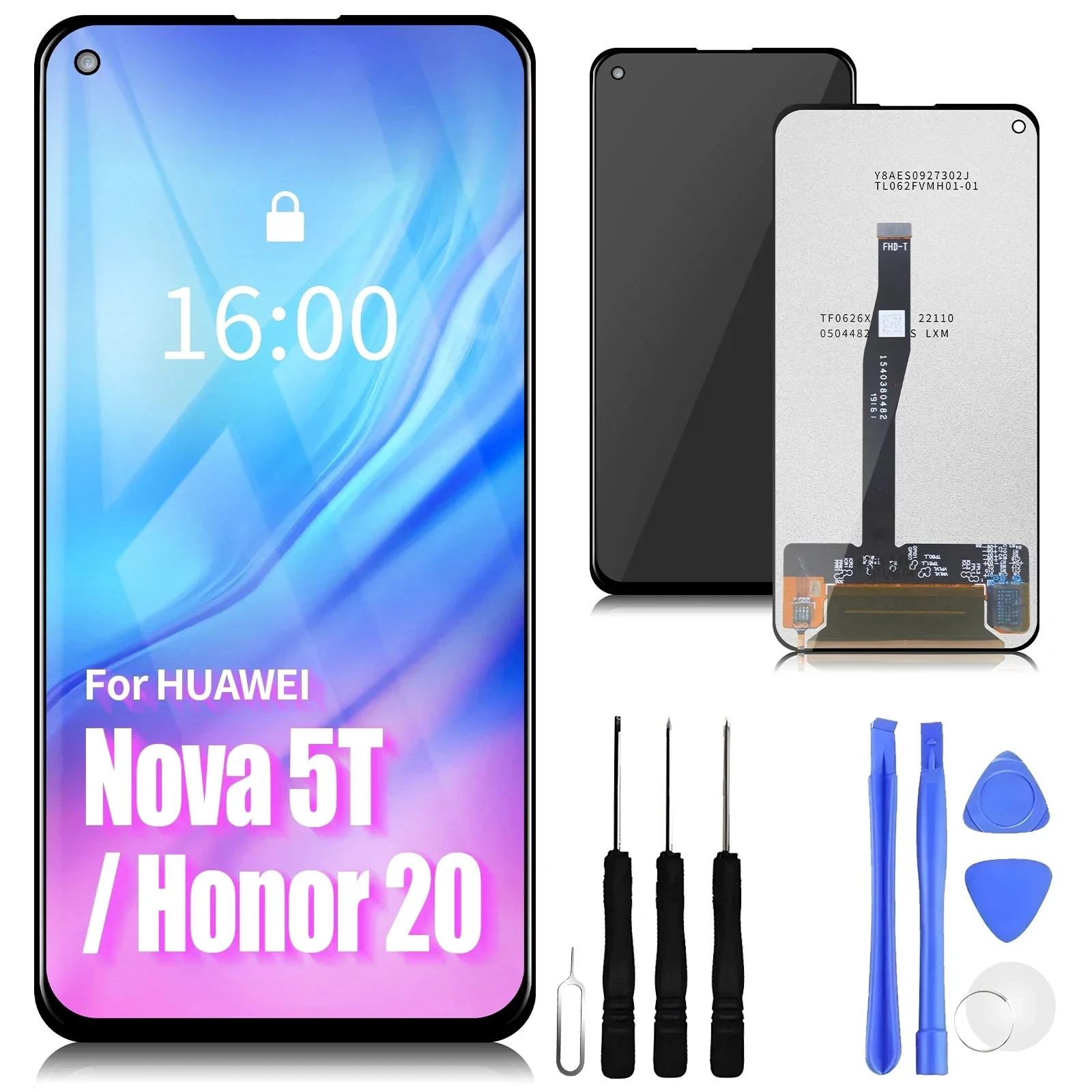 For HUAWEI Nova 5T 6.26'' For Original Honor 20 YAL-L21 L61 L71 L61D LCD Display Touch Screen Digitizer Phone Screen Replacement
For HUAWEI Nova 5T 6.26'' For Original Honor 20 YAL-L21 L61 L71 L61D LCD Display Touch Screen Digitizer Phone Screen Replacement