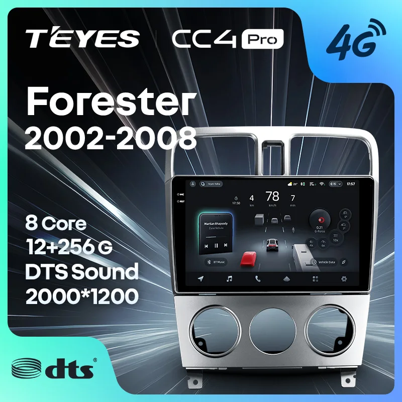 TEYES Тиайс CC4 PRO Штатная магнитола For Субару Форестер SG For Subaru Forester SG 2002 - 2008 автомагнитола 2 DIN DVD GPS CarPlay Android Auto мультимедиа автомобиля головное Android магнитола
TEYES Тиайс CC4 PRO Штатная магнитола For Субару Форестер SG For Subaru Forester SG 2002 - 2008 автомагнитола 2 DIN DVD GPS CarPlay Android Auto мультимедиа автомобиля головное Android магнитола