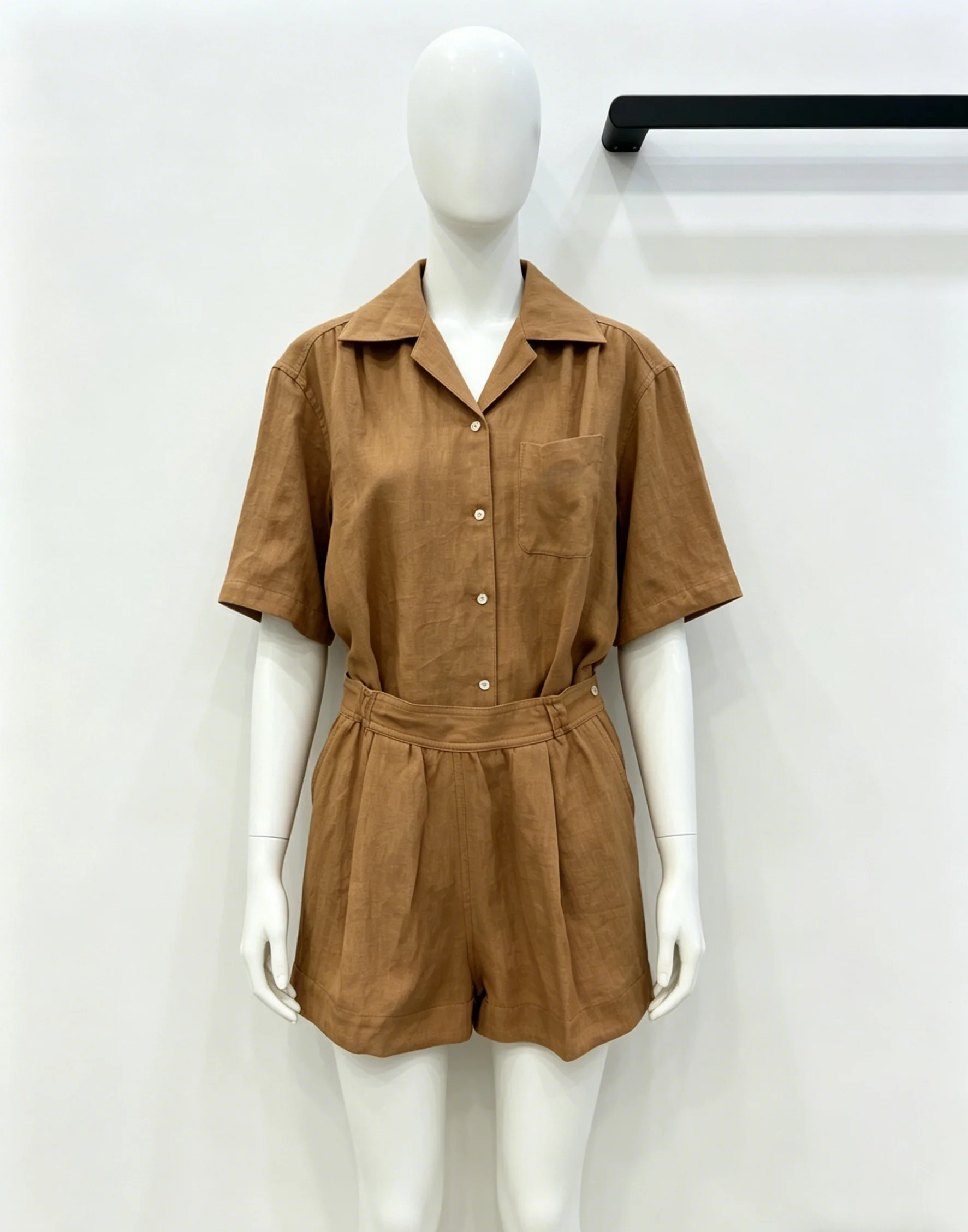 26SS Spring/Summer Women's Workwear Style Linen Workwear Style High-Waisted Short Sleeve One-Piece Pants LH056
26SS Spring/Summer Women's Workwear Style Linen Workwear Style High-Waisted Short Sleeve One-Piece Pants LH056