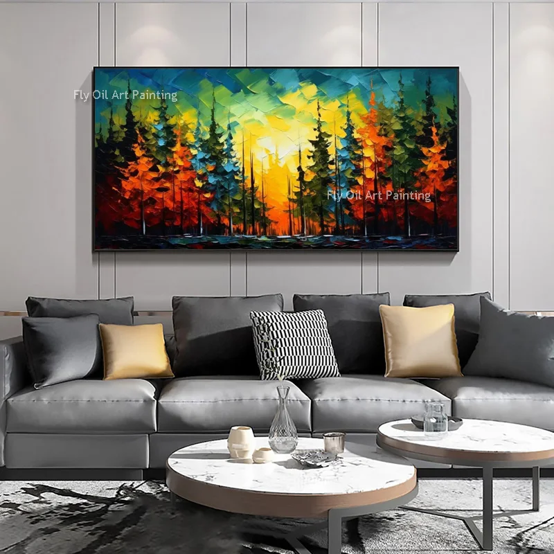 100% Hand Painted Abstract Forest Oil Painting Green Tree Sunset Forest Lanscape Canvas Painting Abstract Wall Art Home Decor
100% Hand Painted Abstract Forest Oil Painting Green Tree Sunset Forest Lanscape Canvas Painting Abstract Wall Art Home Decor