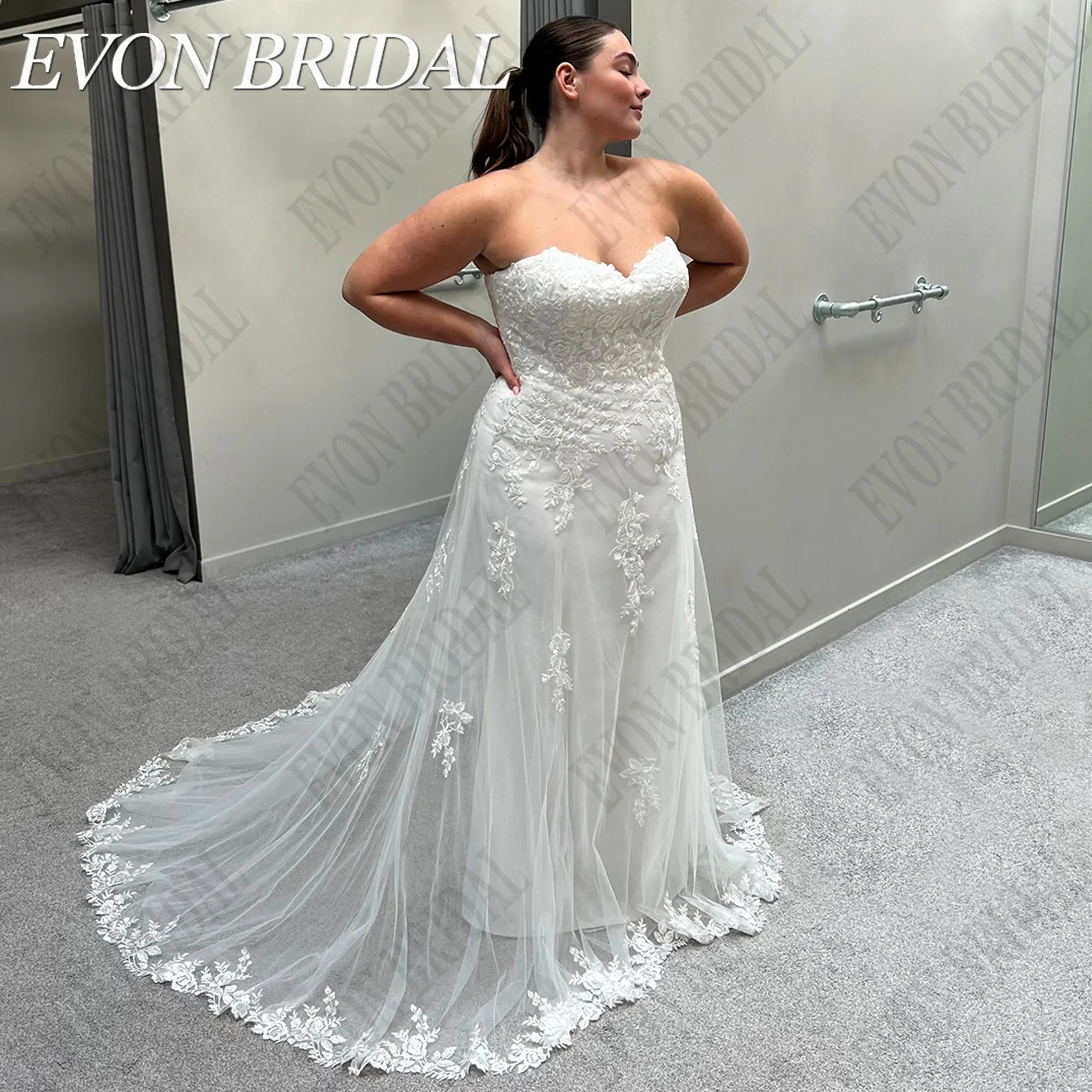 EVON BRIDAL Mermaid Wedding Dress Plus Size Applique Sleeveless Luxury Robe De Mariée Strapless Lace Up Custom Bride Gowns
EVON BRIDAL Mermaid Wedding Dress Plus Size Applique Sleeveless Luxury Robe De Mariée Strapless Lace Up Custom Bride Gowns