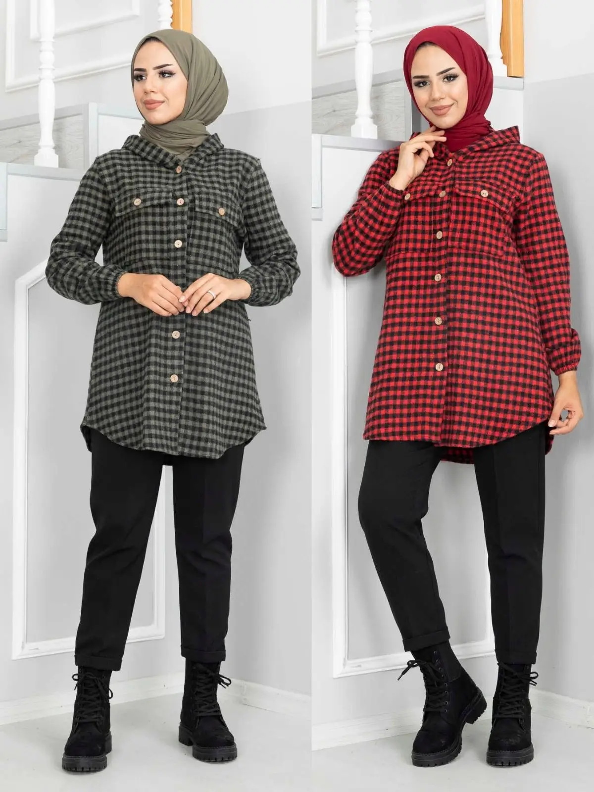 Hoodie Checked Lumberjack Shirt Sport Hijab Tunic Cotton Unlined Long Sleeve 2022 Muslim Women Fashion Top Sweatshirt
Hoodie Checked Lumberjack Shirt Sport Hijab Tunic Cotton Unlined Long Sleeve 2022 Muslim Women Fashion Top Sweatshirt