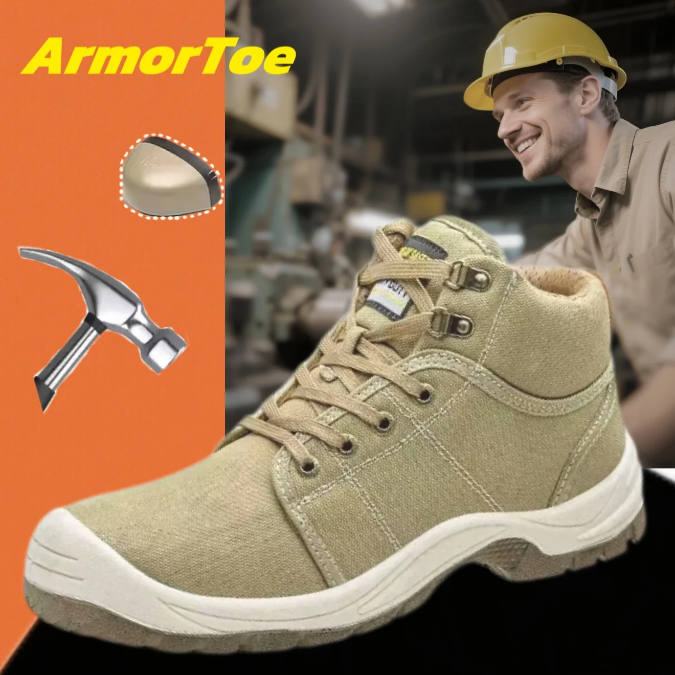 ArmorToe Thickened Men's Steel Toe Safety Shoes Comfortable Anti-smash Anti-stabbing Work Shoes Wear-resistant #Armor2505
ArmorToe Thickened Men's Steel Toe Safety Shoes Comfortable Anti-smash Anti-stabbing Work Shoes Wear-resistant #Armor2505